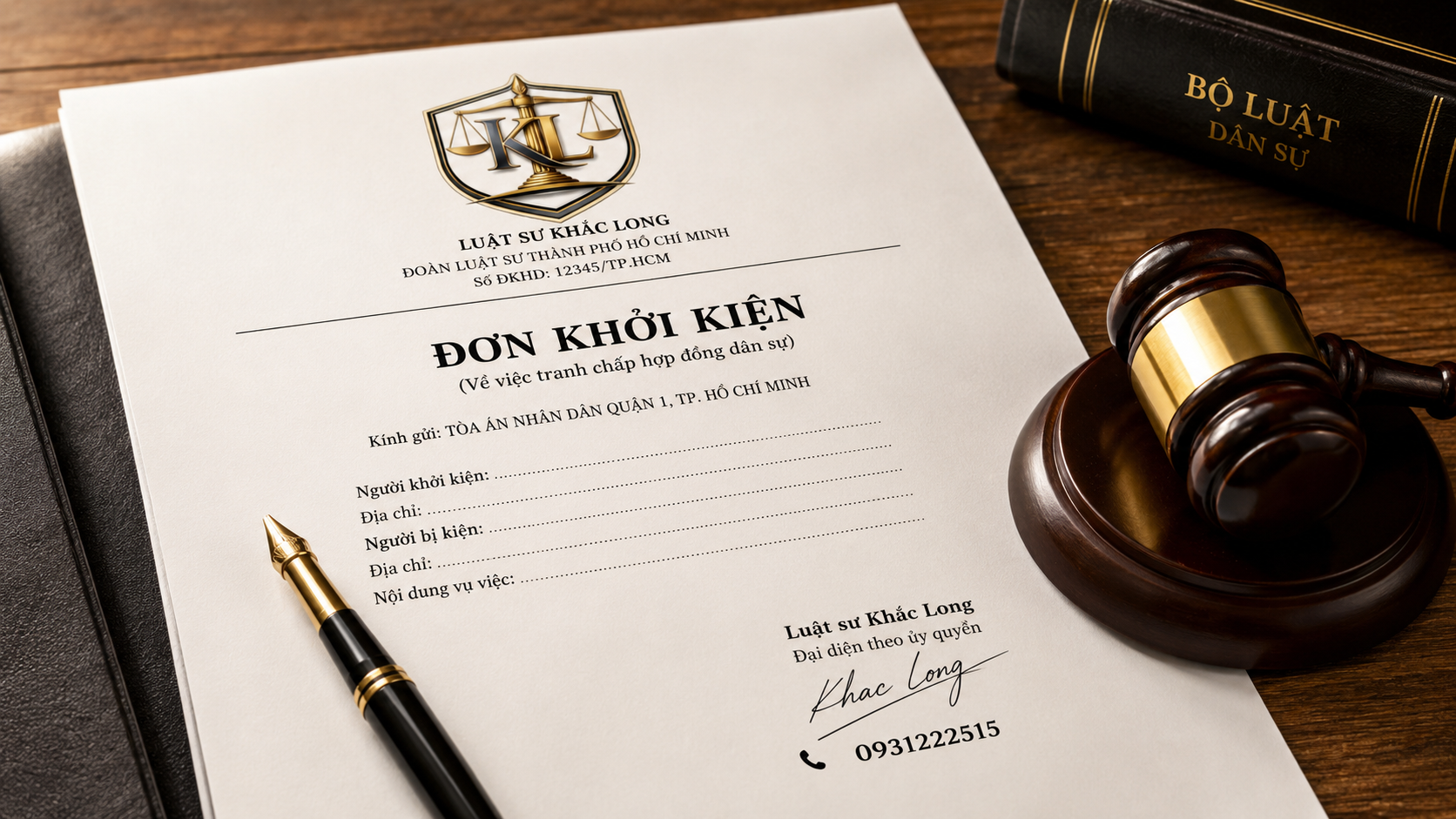 Mẫu đơn khởi kiện tranh chấp đất đai chuẩn quy định pháp luật