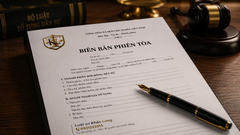 Biên bản phiên tòa hình sự sơ thẩm